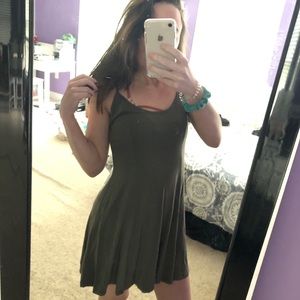 Forever 21 olive green skater dress